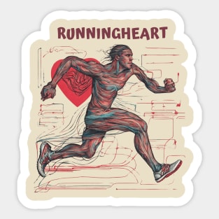 runningheart Sticker